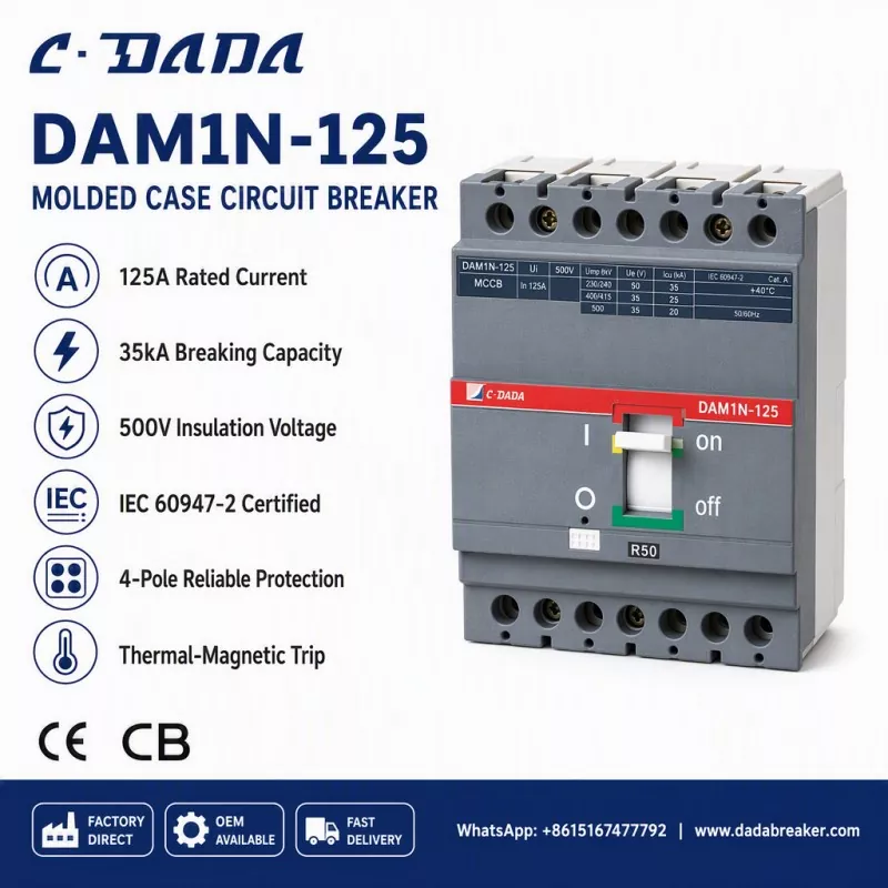 Đảm bảo tính toàn vẹn của phân phối phụ: Giải pháp MCCB C·DADA DAM1N-125